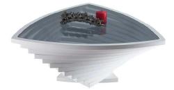 table de salon crocodile white